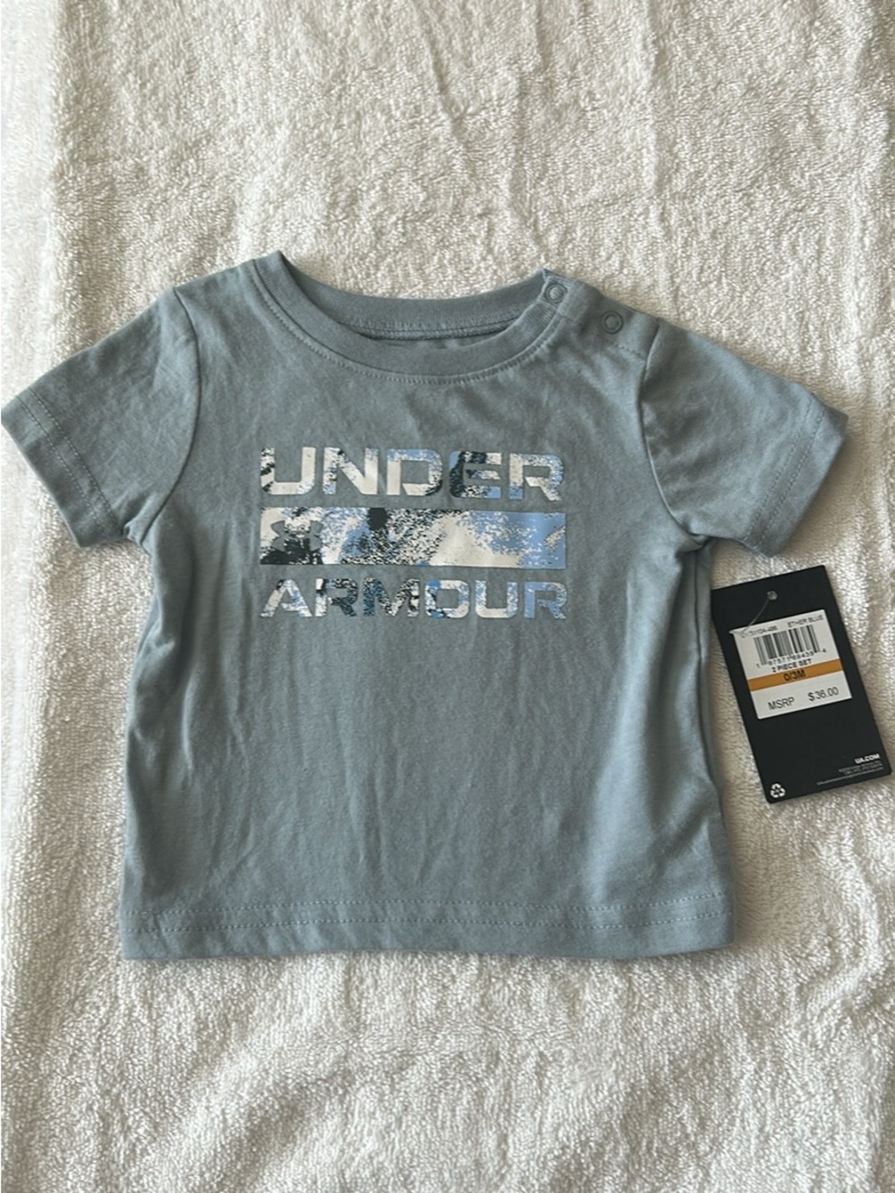 Under Armour Toddler Short Sleeve Logo Tee in Light Blue